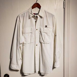 Men's Reel Legends Performance Clothing White Sports, Fishing Shirt - Save $